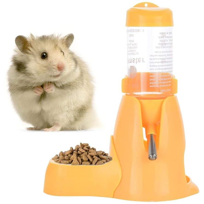 Hamstervattenflaska 3 I 1-hållare Matautomat & Base Hut Pet Nest