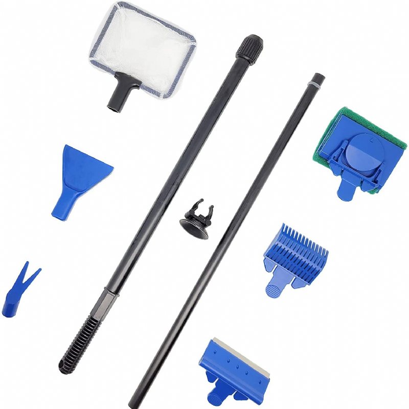 Aquarium Fish Tank 5 I 1 Cleaner Tool Multifunktionell Skrapa