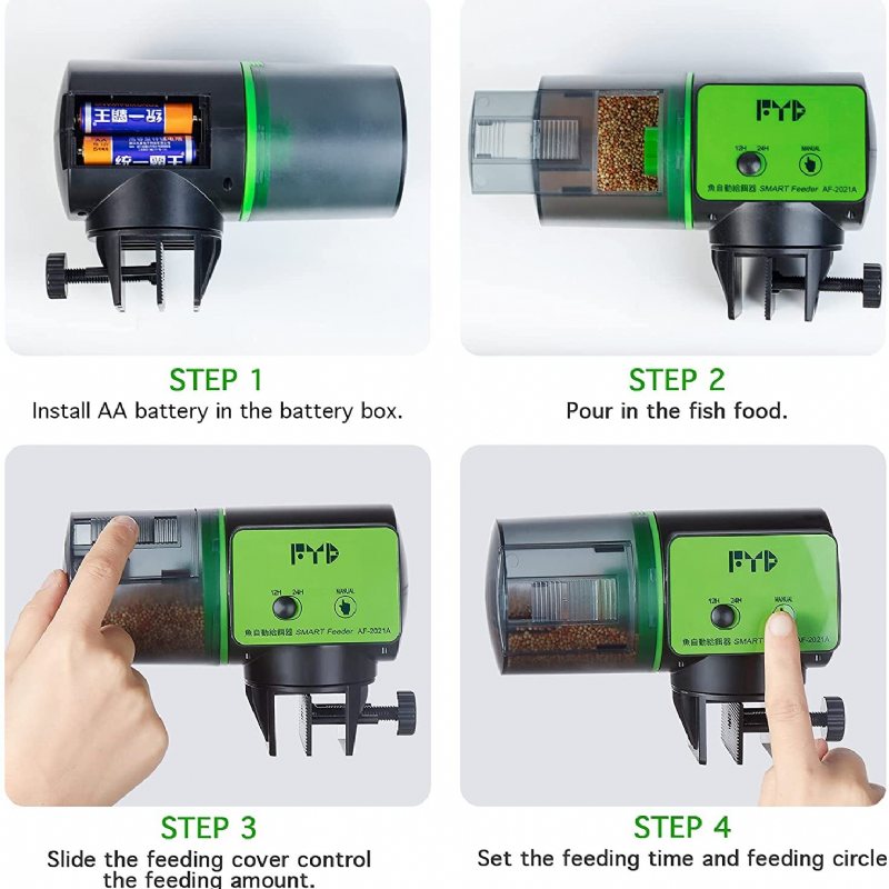 Automatisk Fiskmatare Aquarium Timer Dispenser