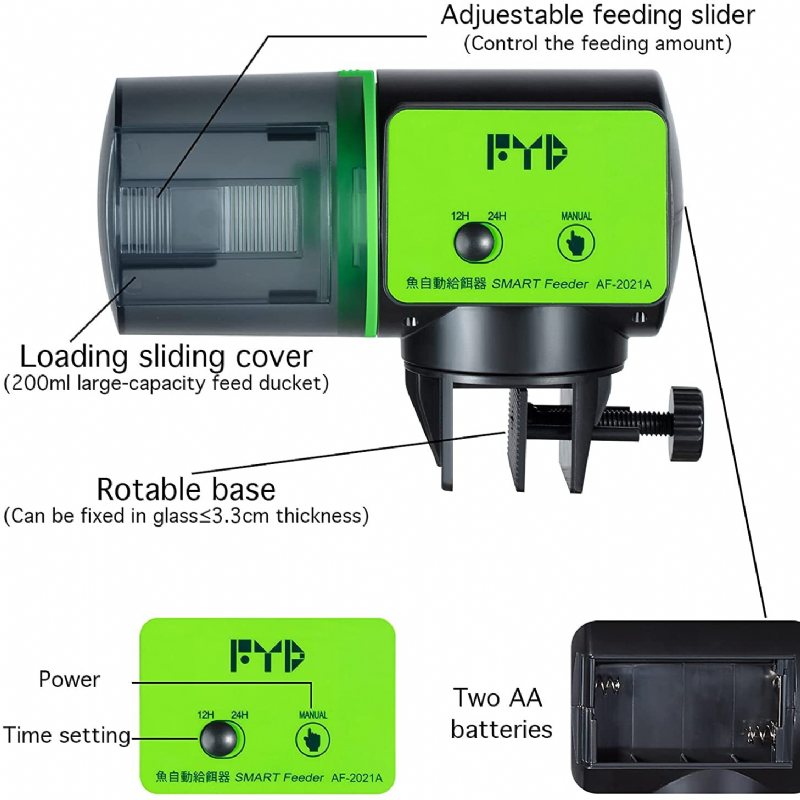 Automatisk Fiskmatare Aquarium Timer Dispenser