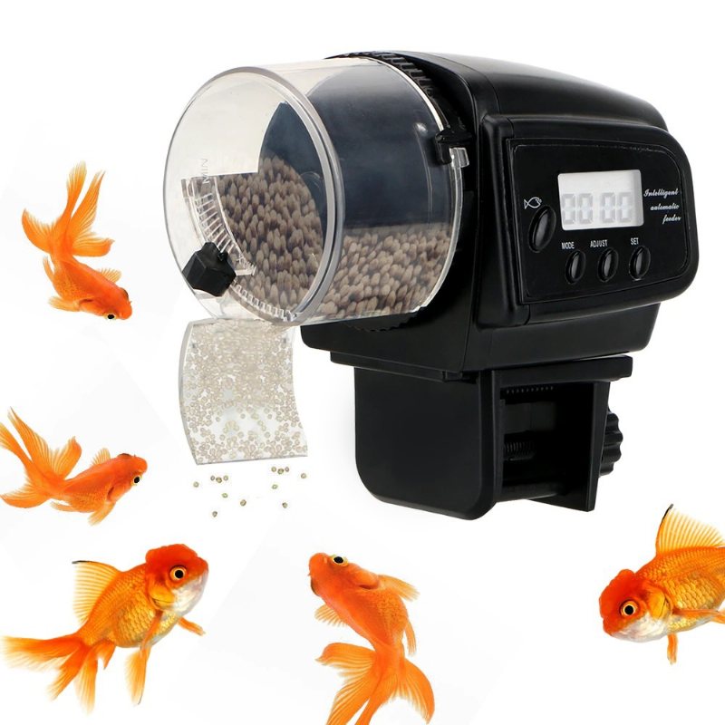 Fish Automatic Feeder Lcd Display Timer Feeding Dispenser