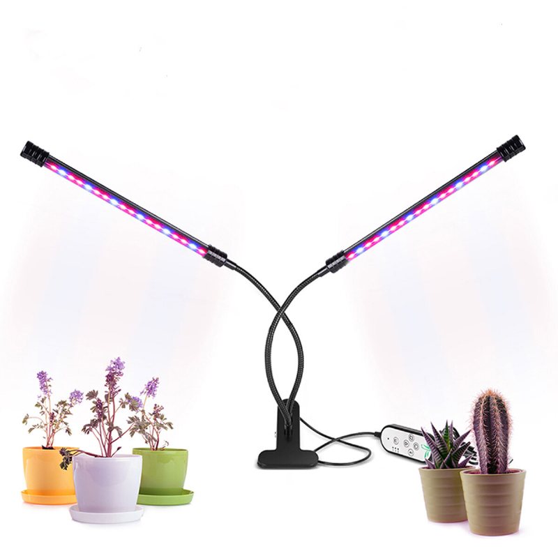 1/2/3/4 Head Led Grow Light Plant Odling Lamp Lights Med Klämma För Inomhusväxter