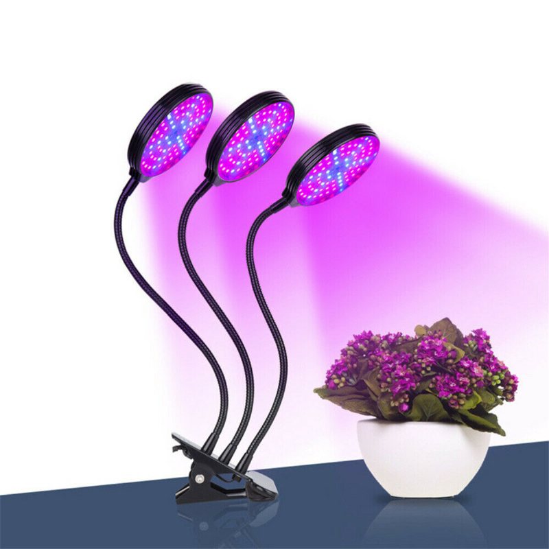 1/2/3 Head Plant Grow Light Led-lampa Hydroponics Växthus Trädgård 360° Flexibel Inomhus Dimbar