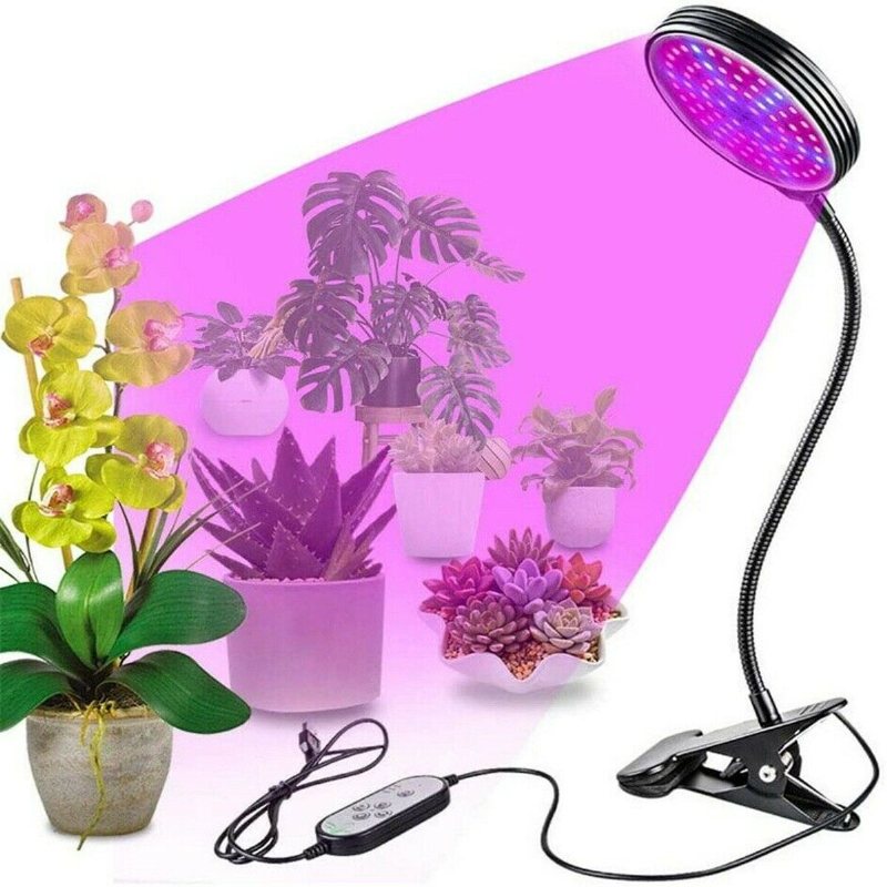 1/2/3 Head Plant Grow Light Led-lampa Hydroponics Växthus Trädgård 360° Flexibel Inomhus Dimbar