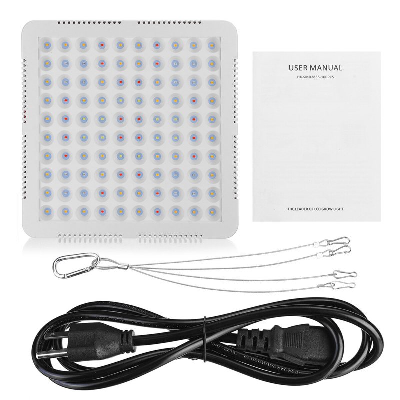 100 Led Grow Light Full Spectrum Panel För Inomhus Hydro Veg Flower Plant Lamp