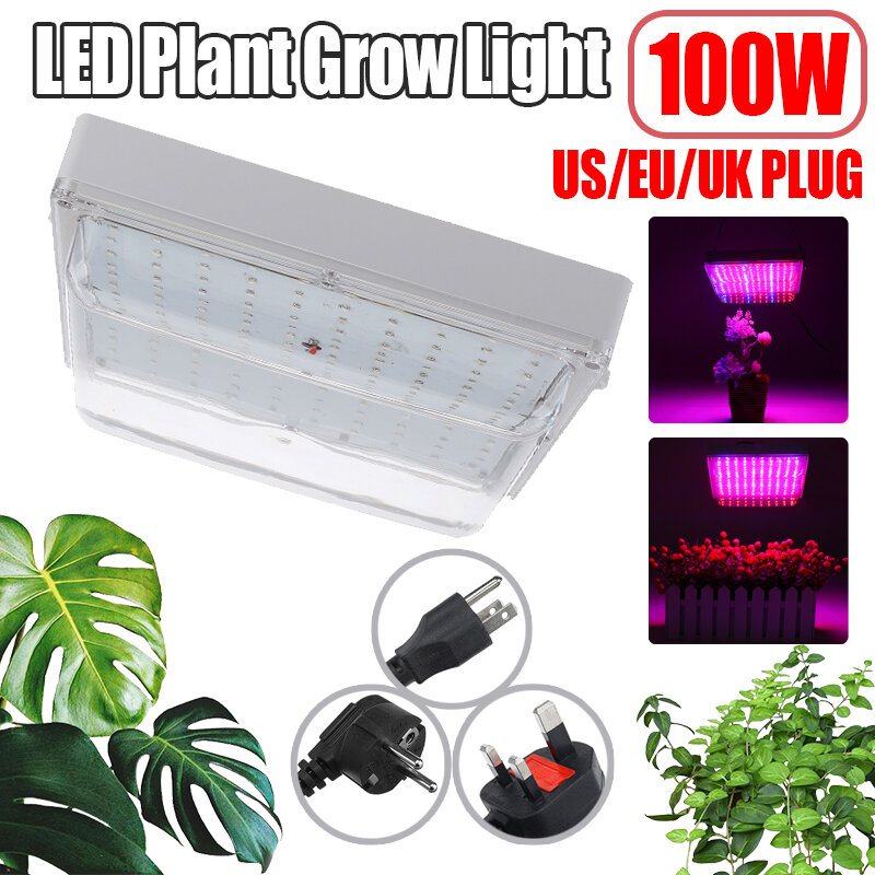 100w Led Växthus Trädgård Hydroponic Plant Grow Light Full Spectrum Växande Panel