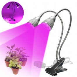 10w Dual Head Full Spectrum Led Grow Light Clip Kit För Inomhusväxt Hydroponics Us Plug 110-240v