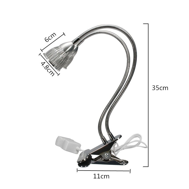 10w Dual Head Full Spectrum Led Grow Light Clip Kit För Inomhusväxt Hydroponics Us Plug 110-240v