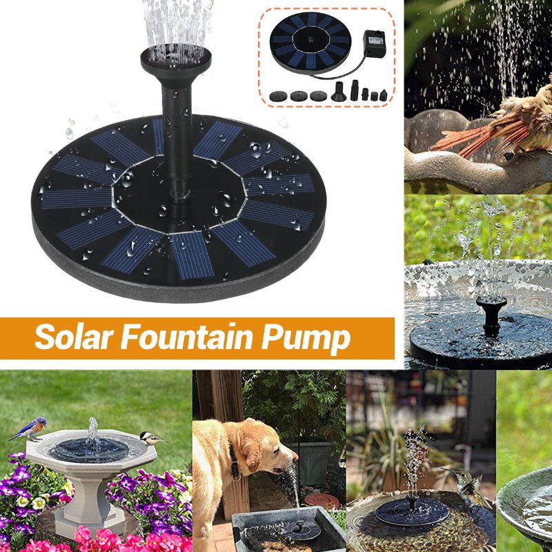 13cm 1.2w Soldriven Flytande Pump Vattenfontän Hemmaträdgård Fågelbadpool