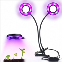 24w Daul Head Led Plant Grow Light Flexibel Skrivbordsklämma Lampa För Grönsaker Frukt Blommor Hydroponics