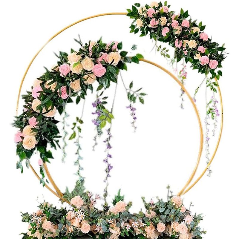 2m Bröllopsställ Blomsterställ Båg Rund Järn Party Dörr Trädgård Metall Prop Decor