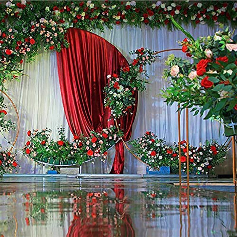 2m Bröllopsställ Blomsterställ Båg Rund Järn Party Dörr Trädgård Metall Prop Decor