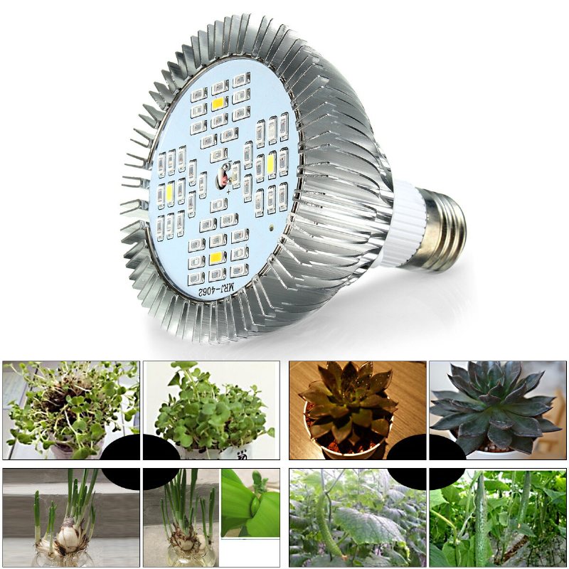 2st E27-5730 1000lumen 15w Led-odlingslampa Full Spectrum 48st Led-lampa Pärlor Plant Light