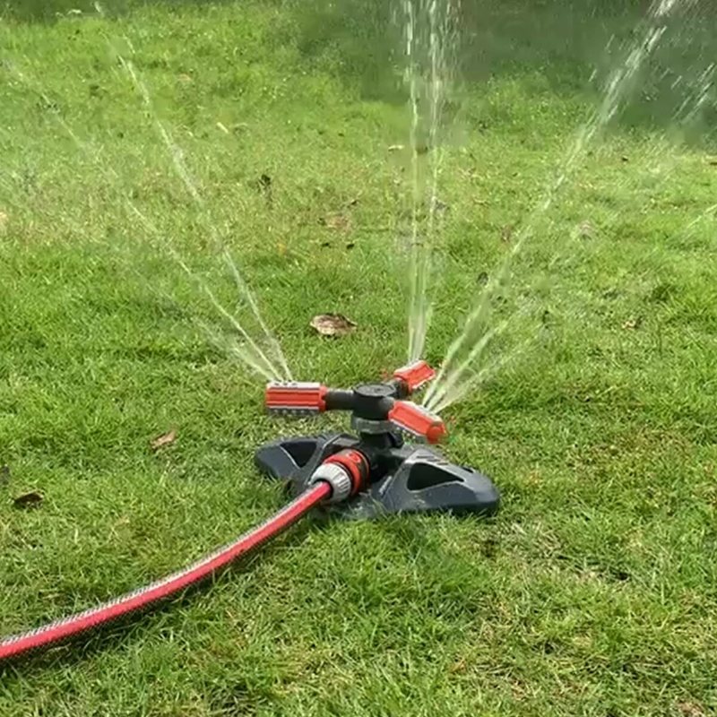 3 Armar Automatisk 360° Rotation Gräsmatta Sprinkler Spruthuvud Trädgård Bevattning Bevattningsverktyg