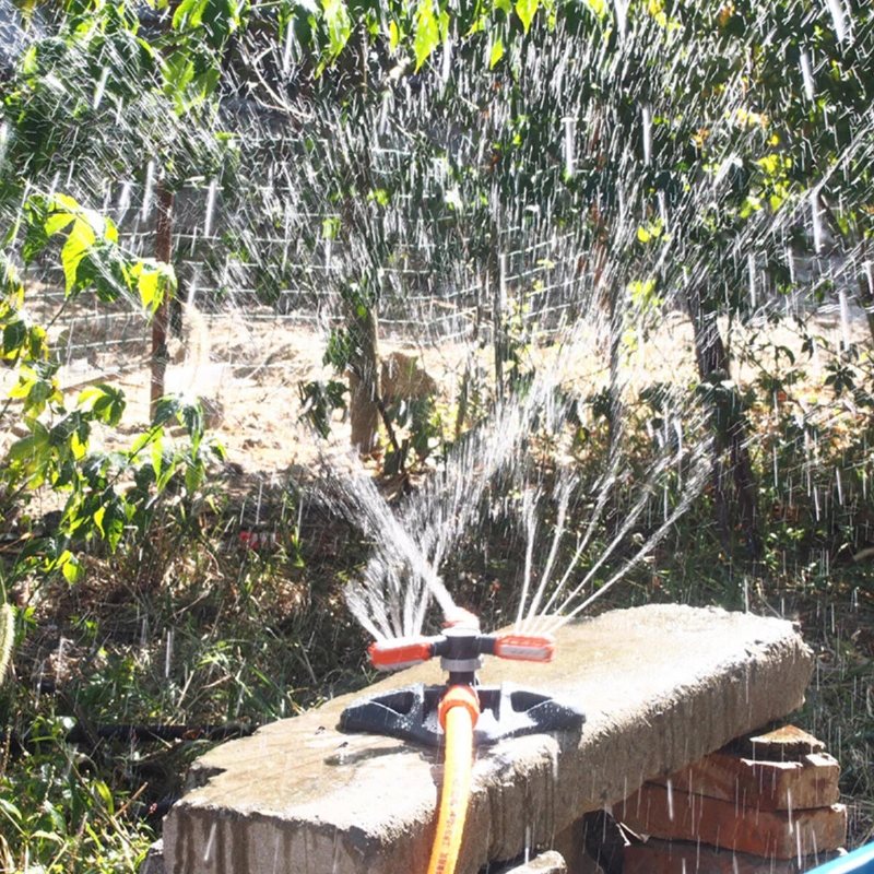 3 Armar Automatisk 360° Rotation Gräsmatta Sprinkler Spruthuvud Trädgård Bevattning Bevattningsverktyg