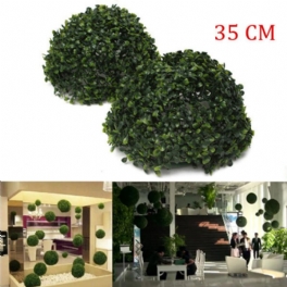 35 cm Plast Konstgjord Topiary Gräs Boll Bladeffekt Bröllop Trädgårdsarbete Hängande Dekoration