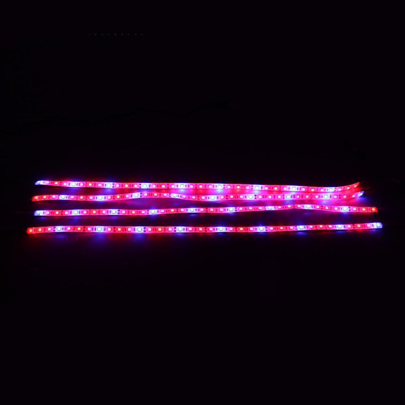 4 St 20w 36 Led Grow Light Strip Röd:blå 4:1 Vattentät Led Plant Eu/us Plugg Ac100-240v