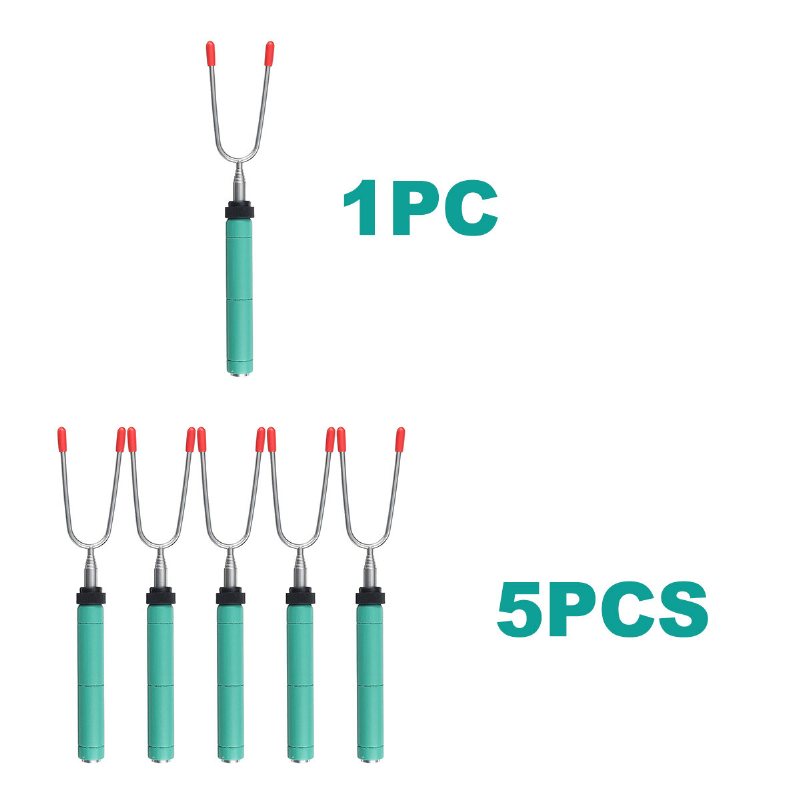 5-20 St 34 Tums Teleskoperande Bbq-gaffel Bbq-stekpinnar Grillspettgaffel Bbq-verktyg