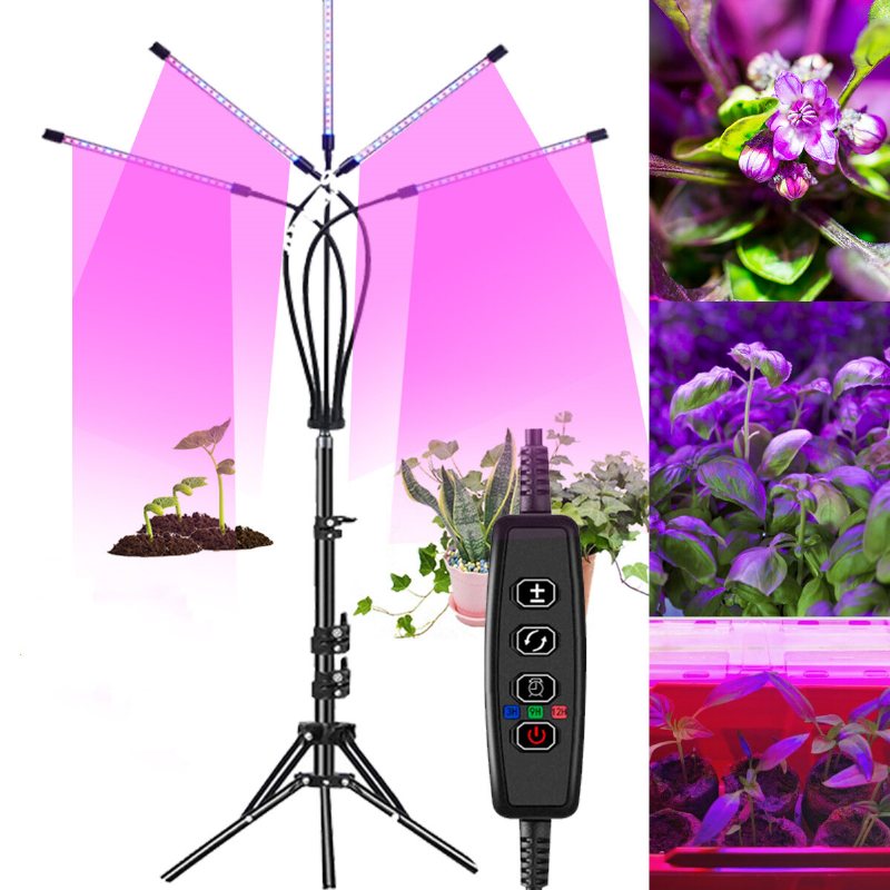 5 Hesds Led Grow Light Växtodlingslampa Lampor Med Stativ För Inomhusväxter