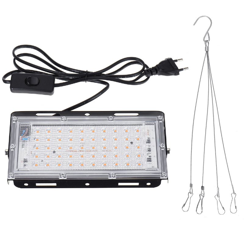 50/96led Grow Light Full Spectrum Växthusväxt Grönsaksblomma Hydroponics Ip65 Vattentät Lampa