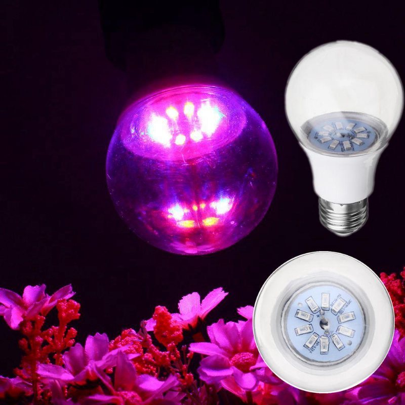 5w E27 5730 Full Spectrum 10 Led Grow Light Bulb Reb:blue 4:1 För Tält Inomhusväxthus Ac100-265v