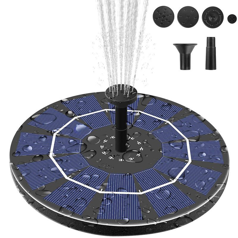 6v 2.5w Solar Fontänpump 800mah Batteri Backup Fågelbad Trädgårdsdamm Pool