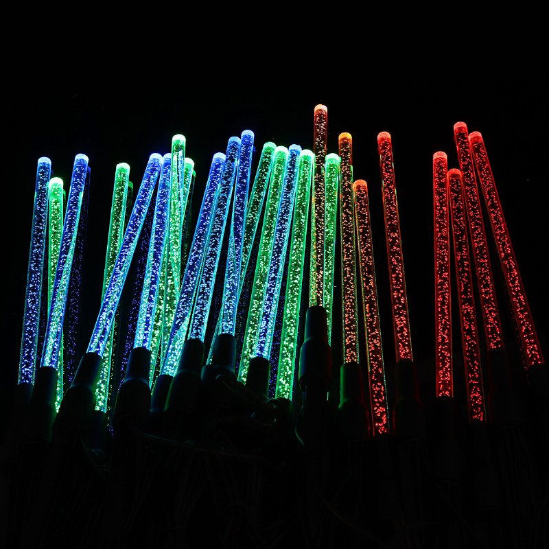 8 St Solar Light Led Bubble Tubes Outdoor Path Garden Lights Plast Uppladdningsbar