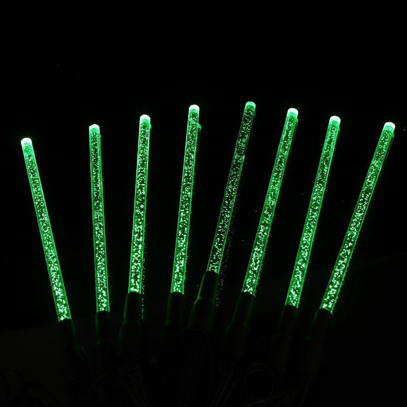 8 St Solar Light Led Bubble Tubes Outdoor Path Garden Lights Plast Uppladdningsbar