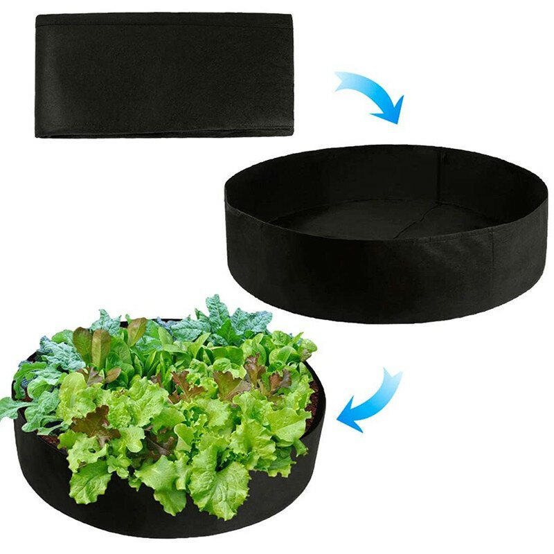 80x30cm Plantering Grow Bag Upphöjd Växtbädd Trädgård Blomsterplanterare Grönsakspåse