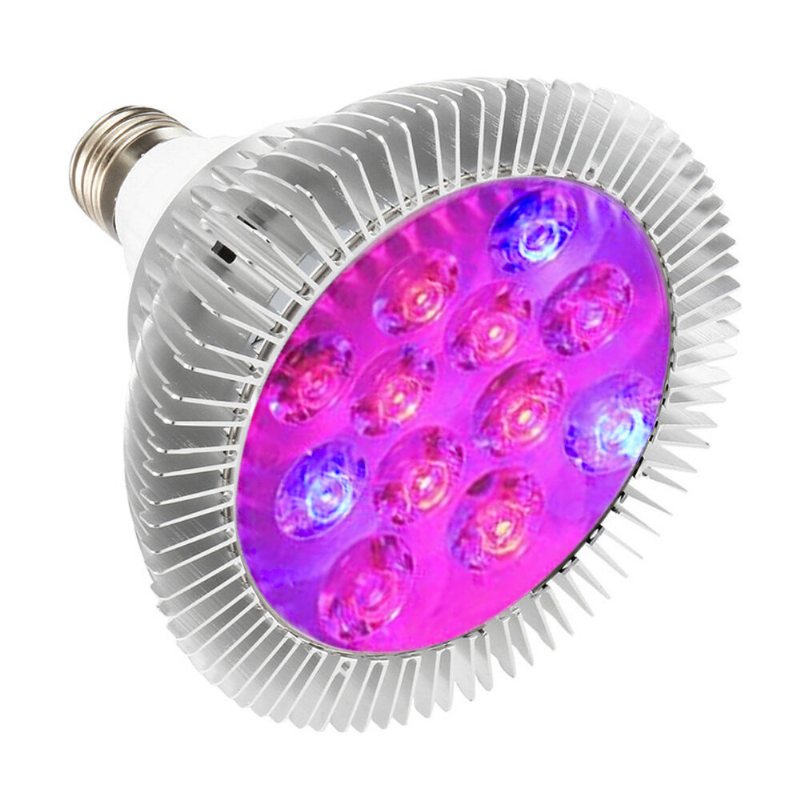 9w 12 Led E27 Röd Blå Grow Lamp For Hydroponics Blommor Växter Grönsaker