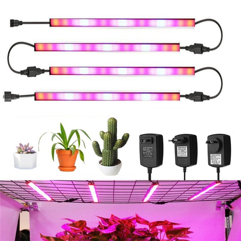 Ac100-240v 24w Röd:blå 4:1 Led Grow Rigid Strip Light Ip65 Plant Garden Växthus Blomsterlampa