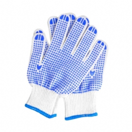 Arbetsskydd Anti-sladd Slitskyddshandskar Blue Plastic Dot Gloves Lätt Bekväm Trädgård