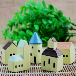 Diy Eco Flaskdekorationer Resin House Castle Garden Micro Landscape