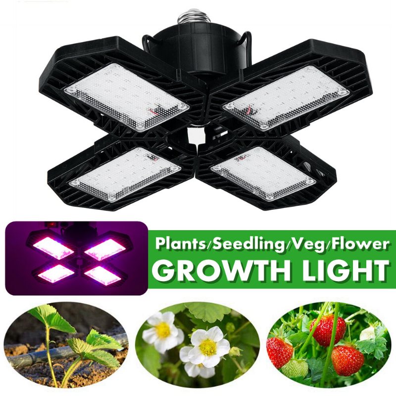 E26/e27 132led Grow Light 2835 Full Spectrum 4 Blad Hydroponic Plant Veg Flower Lamp Ac85-265v