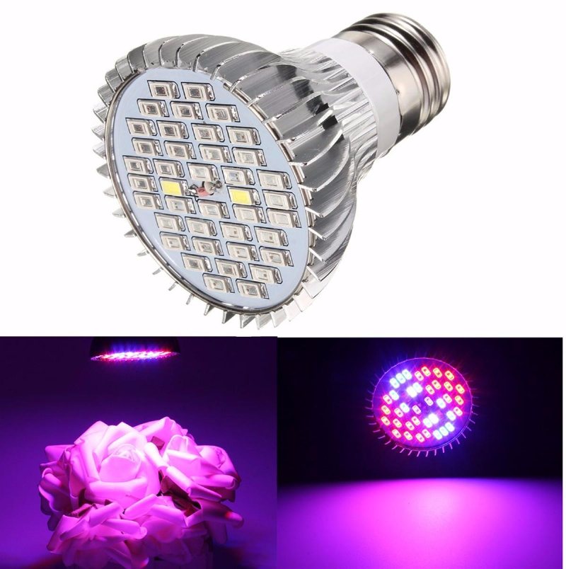 E27 15w Led Grow Lamp Plant 85-265v 800-1200lm