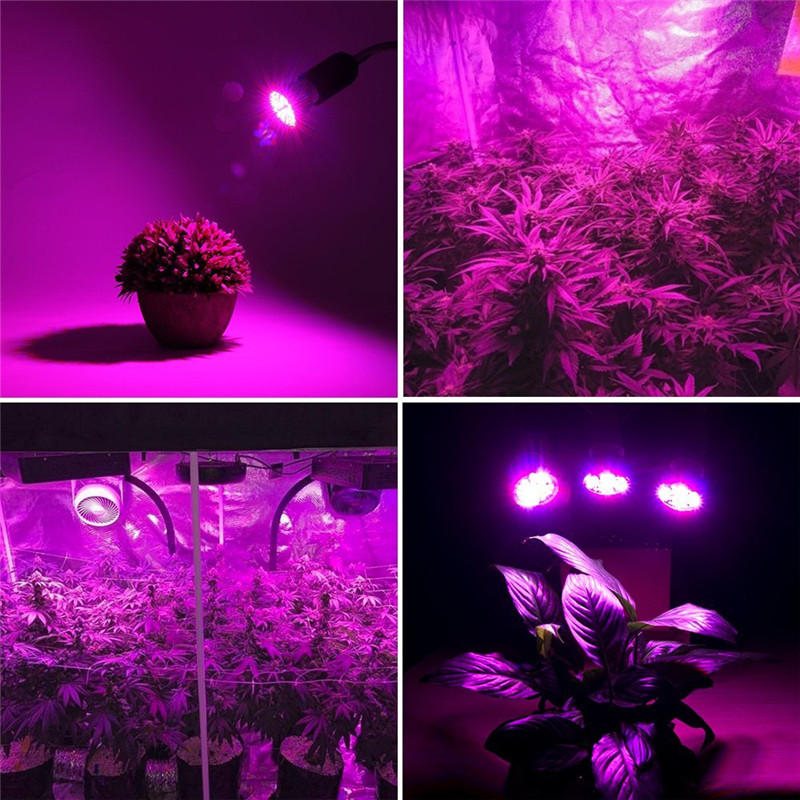 Led-lampa Grow Light E27 2835 Smd Full Spectrum Plant Hydroponic Aquarium Ac85-265v