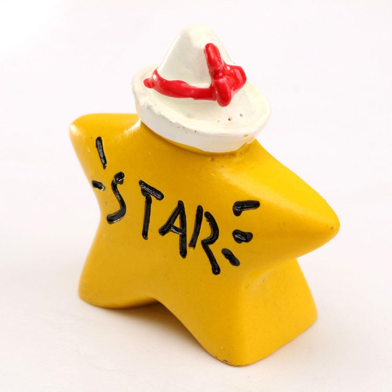 Micro Yellow Star Landskap Harts Krukväxt Microlandschaft Garden Diy Ornaments