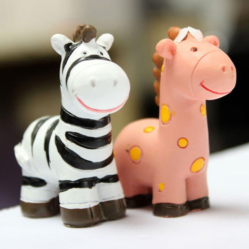 Mini Söt Zebra Micro Landskapsdekorationer Trädgård Diy Dekor