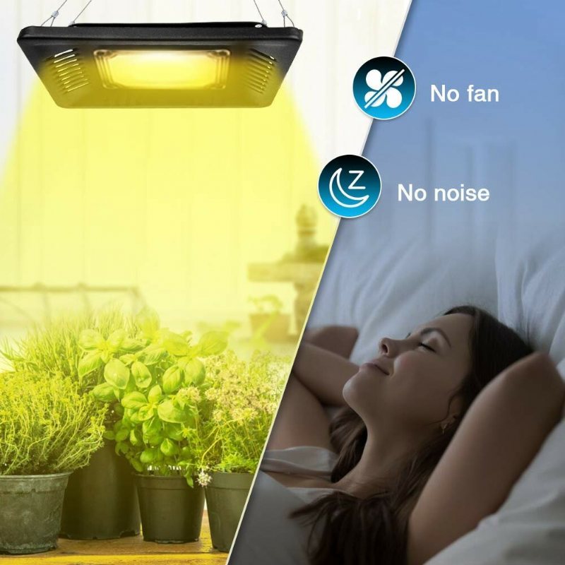 Relassy 150w Vattentätt Växtljus Utomhus Grow Lightsunlike Led Lightfull Spectrum Cob Led Lamp Utan Buller Ultratunn Värmeavledning För Plantor Växande Blommande Frukt