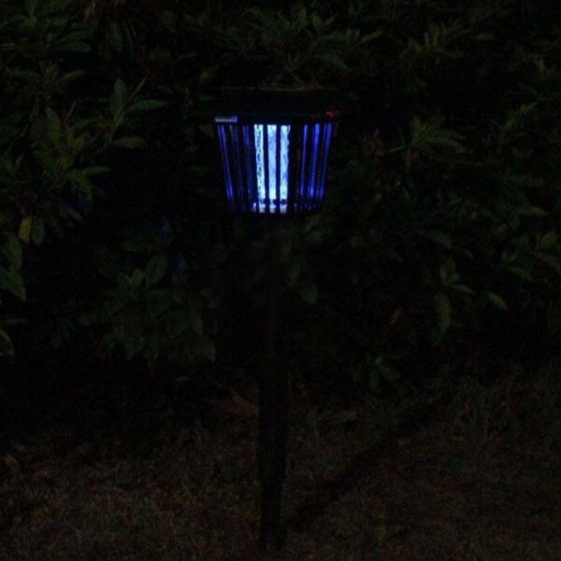 Solar Powered Mygga Pest Zapper Lykta Led Lamp Light