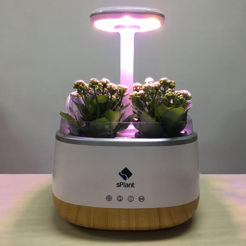 Splantera Smart Fresh Herb Garden Kit Intelligent Inomhusgrodd Led Light Fyra Blomkruka Med App-fjärrkontroll Självvattningsteknik