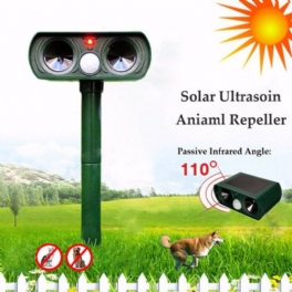 Ultraljud Solar Power Pest Animal Repeller Avvisande Katthund Fågel Mus Räv