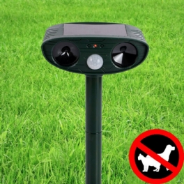 Utomhus Trädgård Solar Ultrasonic Repeller Pir Pest Djur Mus Räv Katt Hund Repellent