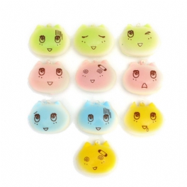 1st Kawaii Face Simulate Colorful Cartoon Totoro Squishy Toy Stress Reliever Telefonkedja