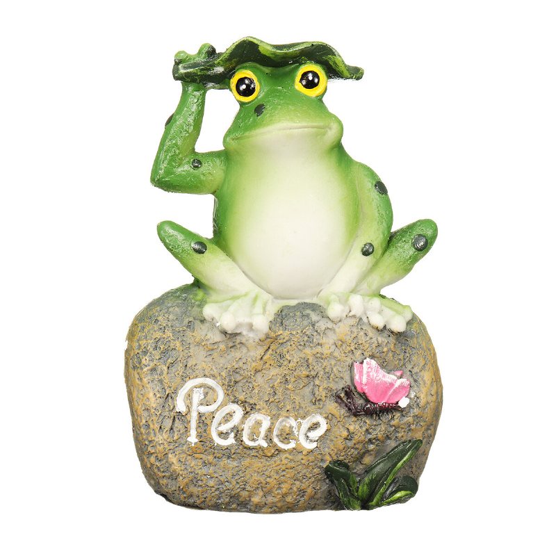 1st Peace Hope Njut Av Grodor Fairy Garden Statyer Konstfigurer Uteplats Prydnad