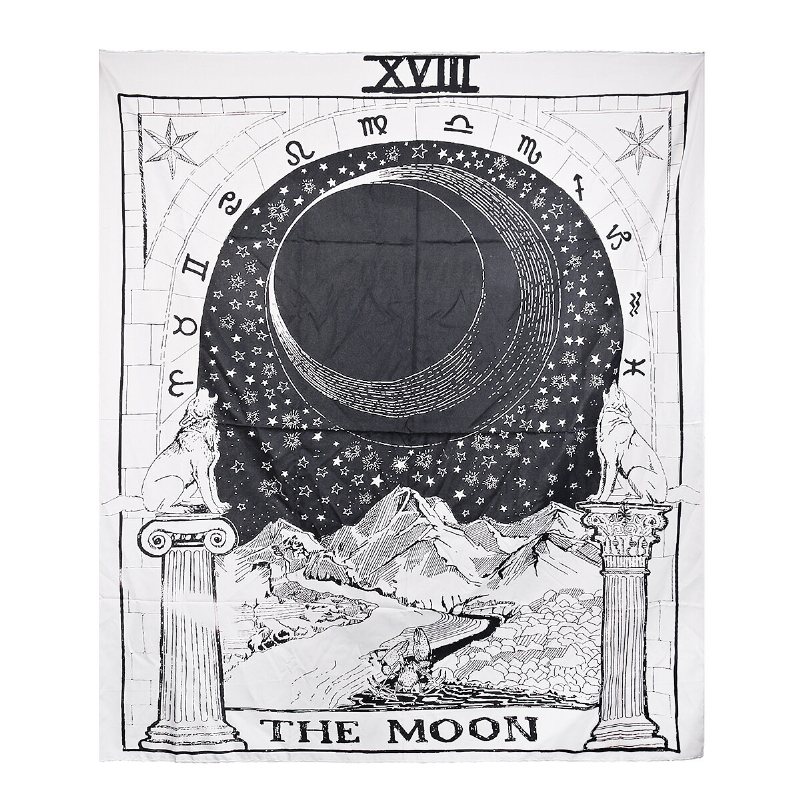 210cm Sun Star Moon Tarot Gobeläng Hippie Vägghängande Filt Rum Heminredning