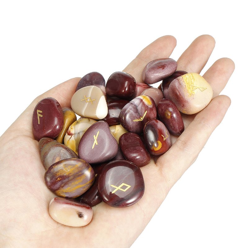 25 St/set Graverade Chakrastenar Opal Reiki Healing Energy Palm Naturliga Ädelstensdekorationer