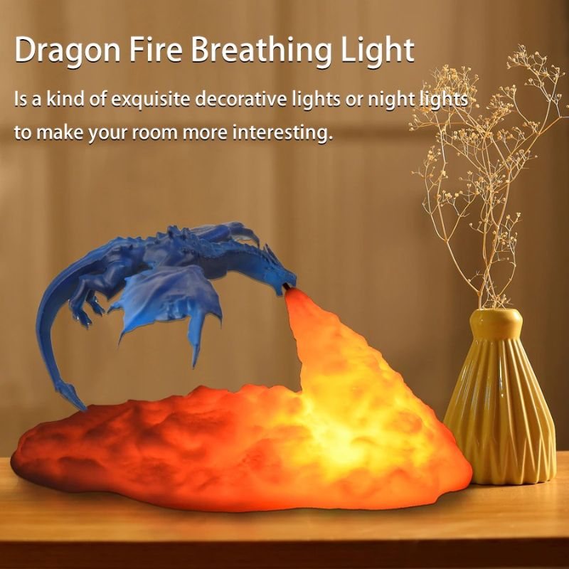 3d Dragon Lamp Sovrum Led Night Light