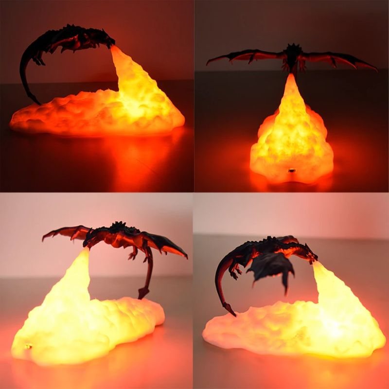 3d Dragon Lamp Sovrum Led Night Light