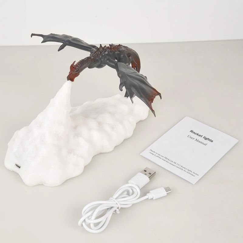 3d Dragon Lamp Sovrum Led Night Light